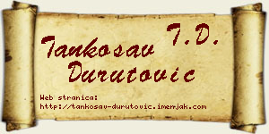 Tankosav Durutović vizit kartica